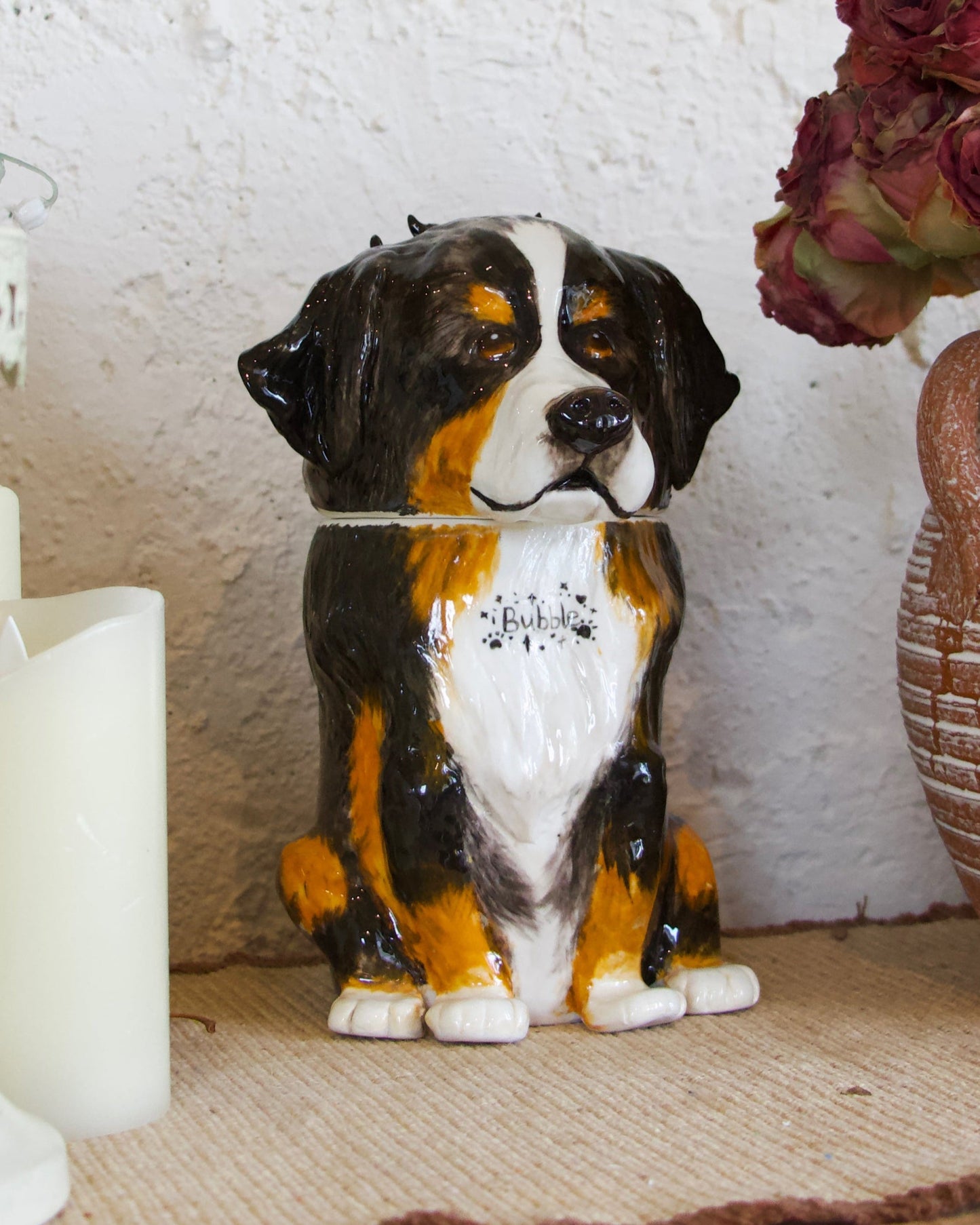 Custom Handmade Berner Sennenhund Urn