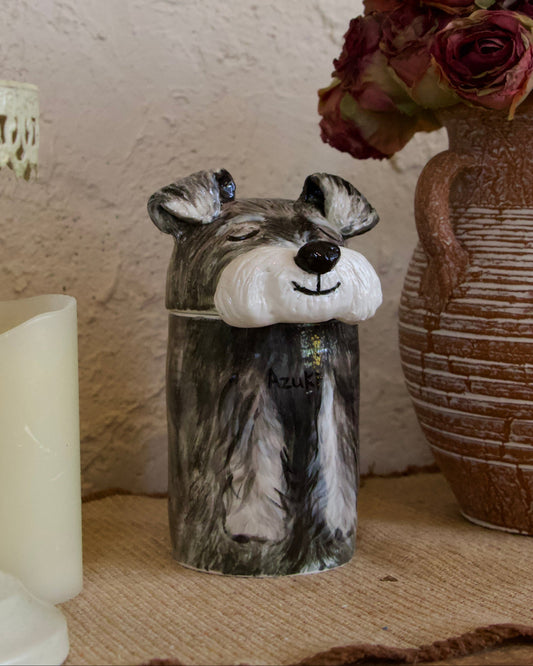 Custom Handmade Schnauzer Urn