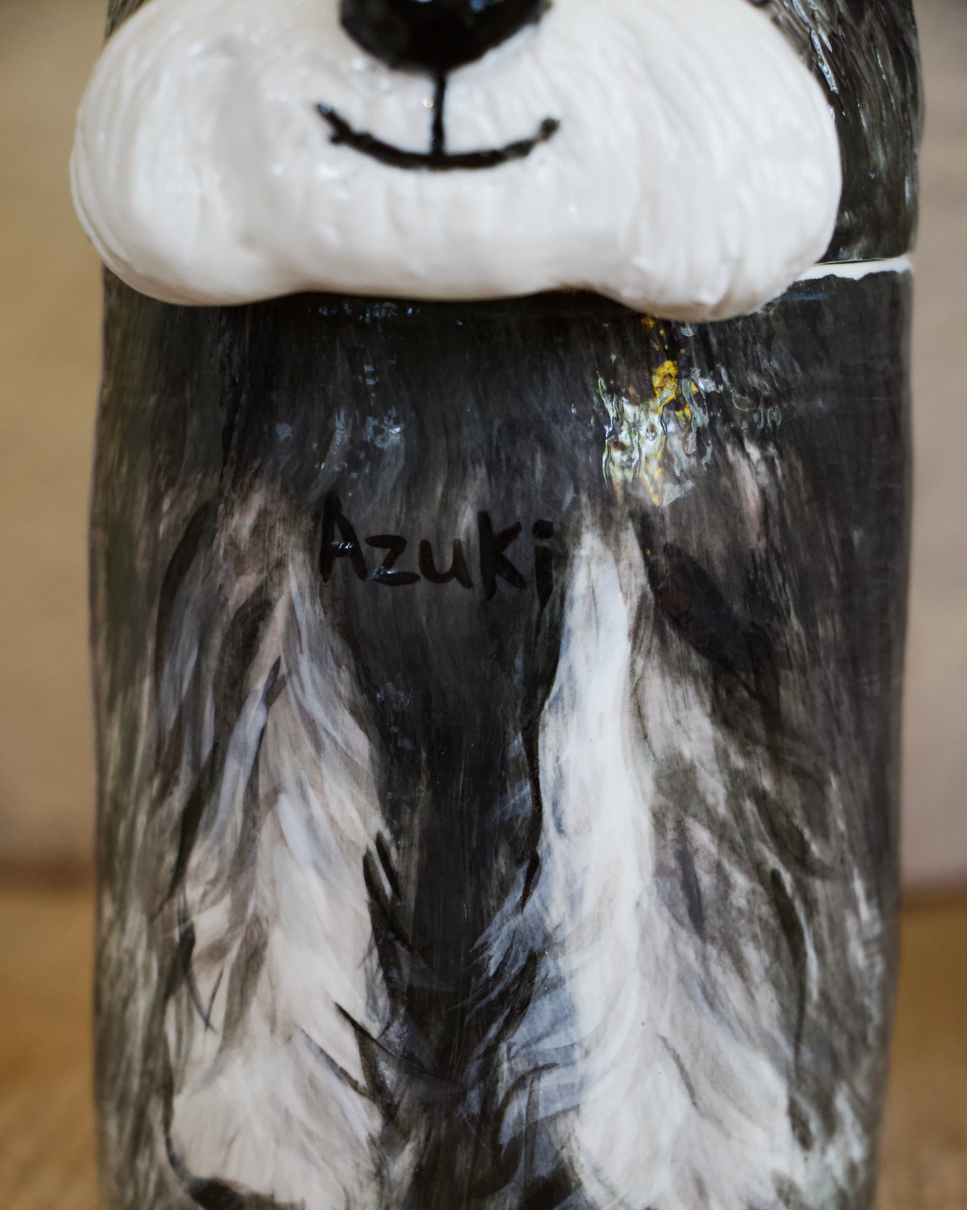 Custom Handmade Schnauzer Urn
